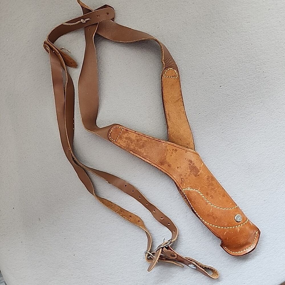 Bucheimer 15-3 Leather Gun Shoulder Holster with Straps Walds Dallas Texas Tan